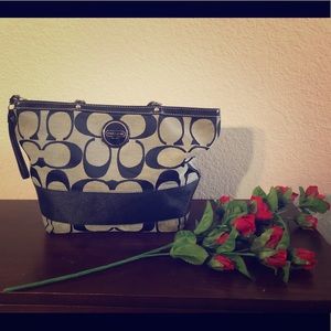 Coach black signature purse